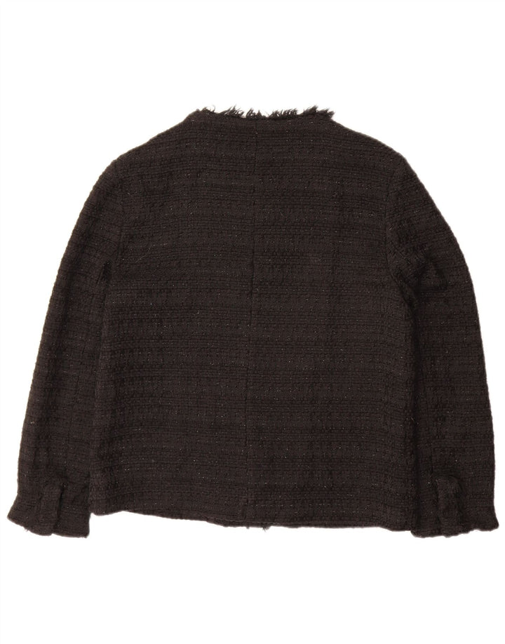 ZARA Chaqueta Blazer Mujer UK 40 Mediano Negro