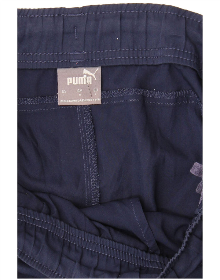 Puma - Pantalones cortos deportivos para hombre, talla grande, azul marino