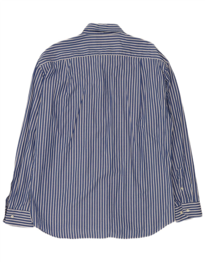 ROCCOBAROCCO Camisa Hombre Talla 43 17 XL Algodón Rayas Azul