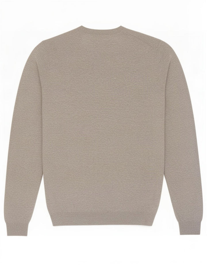 Zara Hombre Jersey Cuello Redondo Jersey Grande Gris Algodón