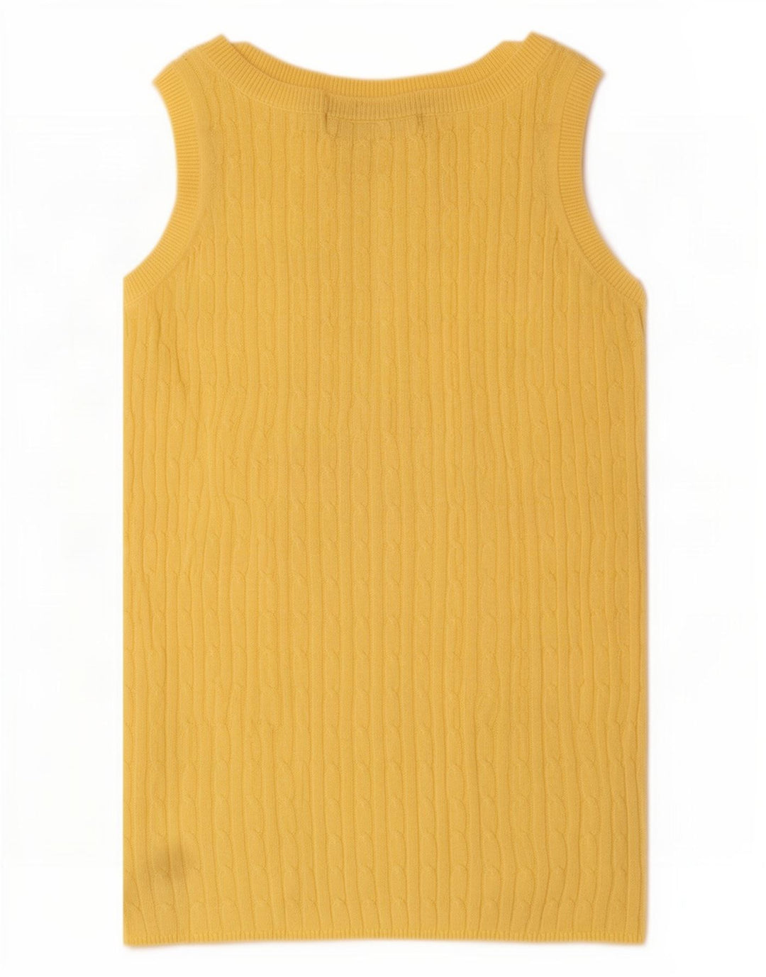 Zara Mujer Chaleco Top UK 12 Medio Amarillo