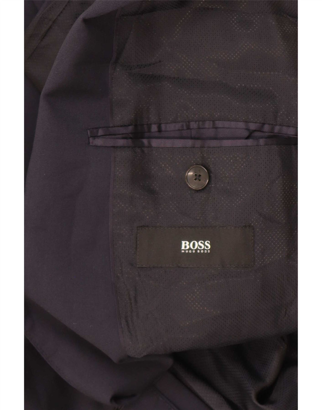 Hugo Boss Chaqueta tipo blazer de 2 botones para hombre EU 52 XL Lana azul marino