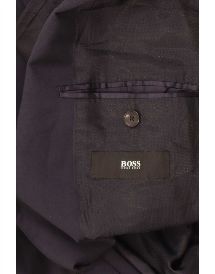 Hugo Boss Chaqueta tipo blazer de 2 botones para hombre EU 52 XL Lana azul marino