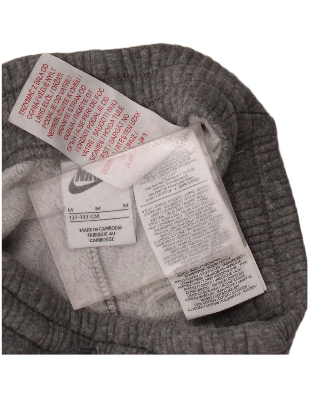 NIKE Pantalones de chándal para niño Joggers 10-11 años Gris Medio Moteado