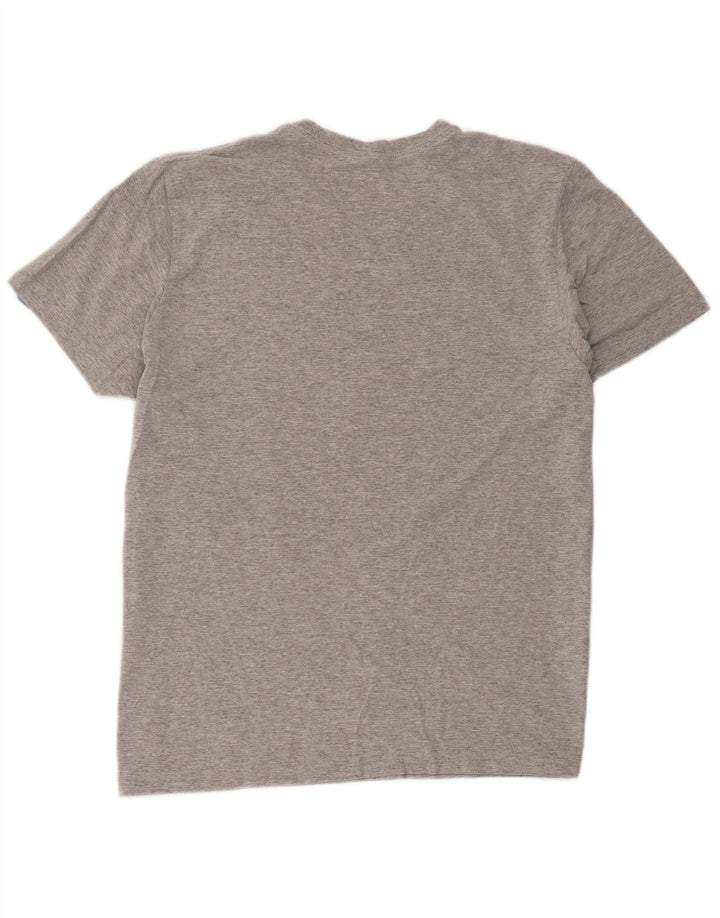 Adidas Hombre Camiseta Gráfica Top Gris Medio