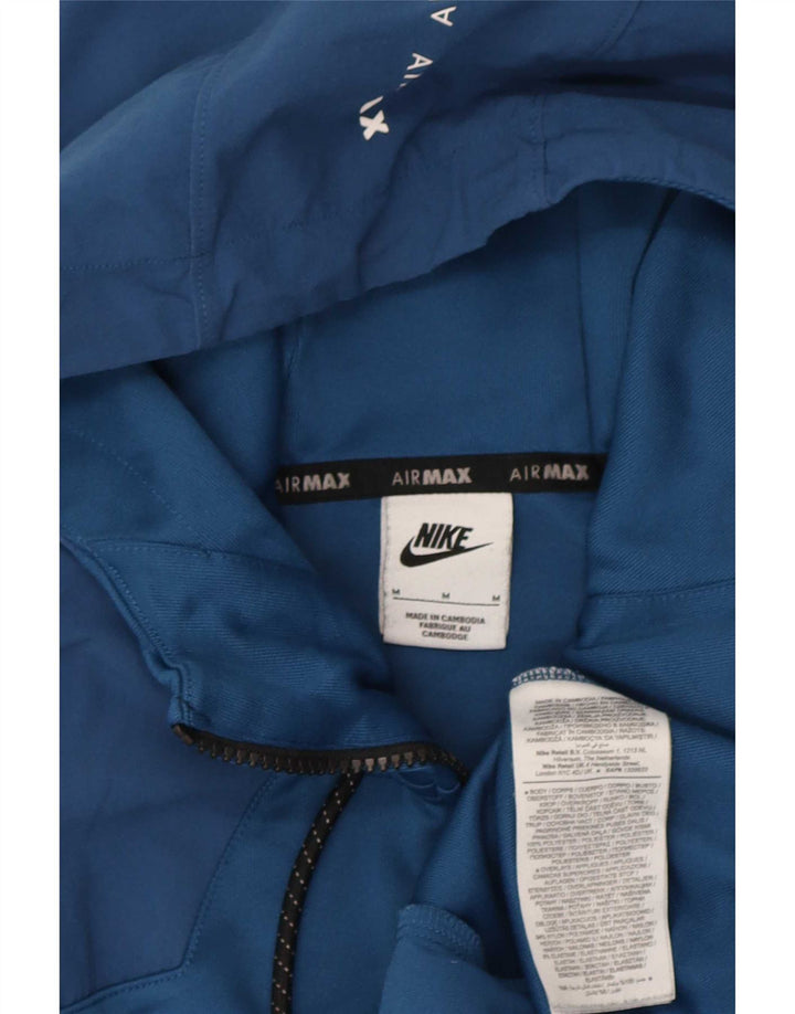 Nike - Sudadera con capucha y cremallera para mujer, talla 40, poliéster azul medio