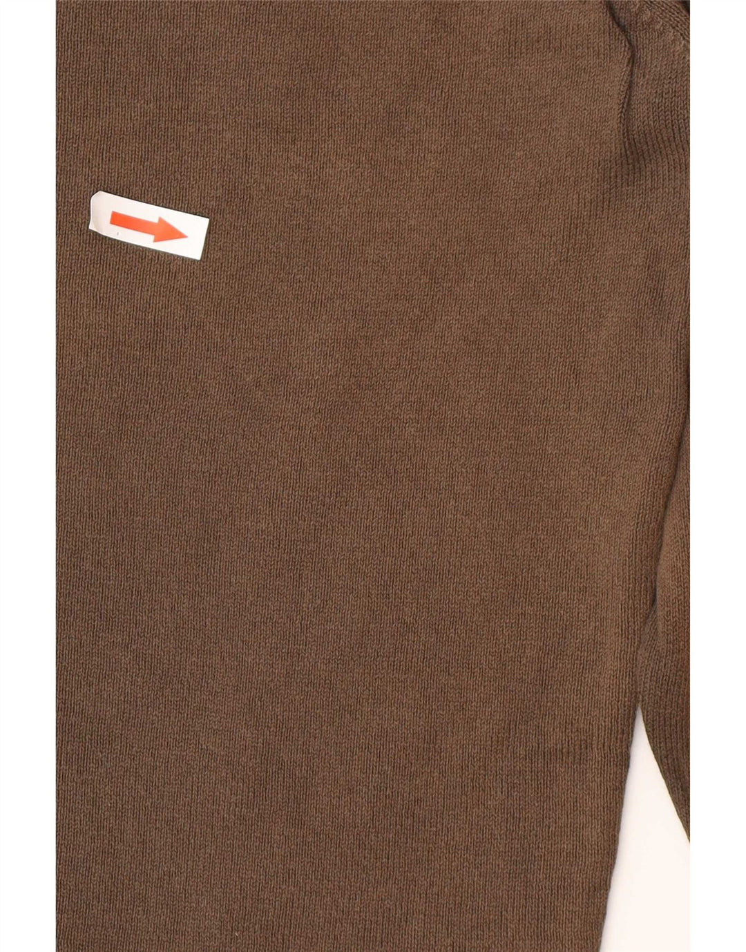 Zara Hombre Jersey Cuello Redondo Jersey Grande Algodón Marrón