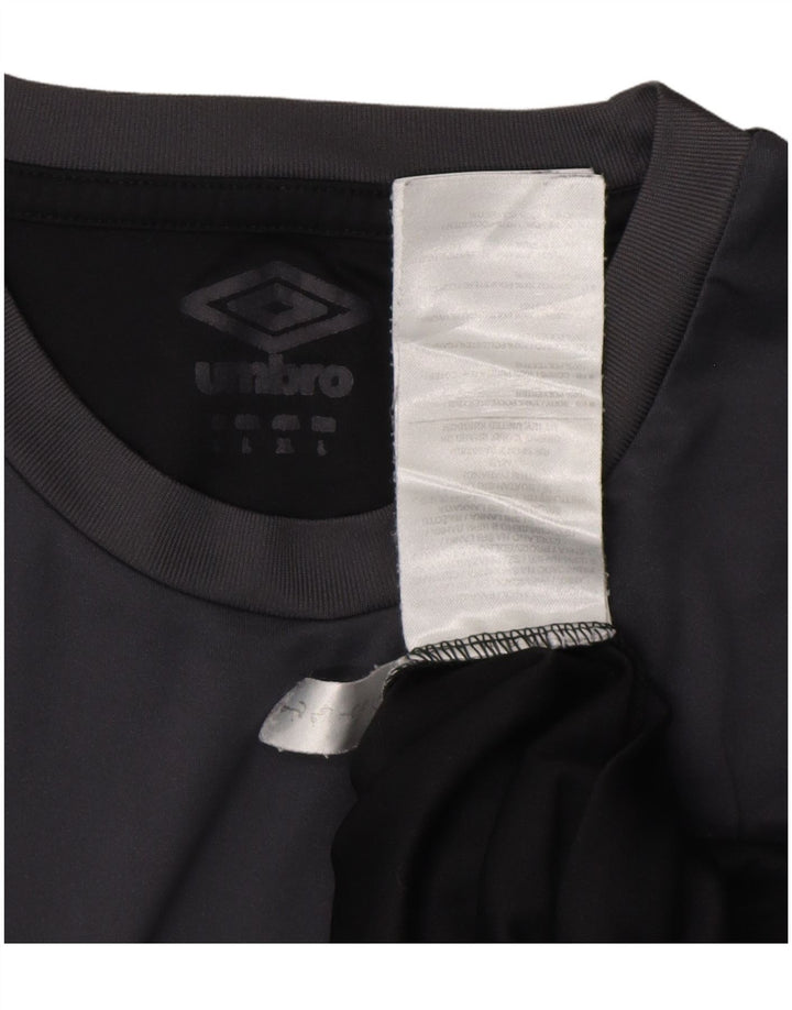 UMBRO Hombre Camiseta Top Grande Negro Colorblock Poliéster
