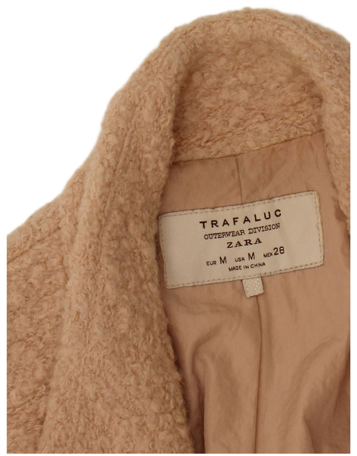ZARA Mujer Trafaluc Abrigo Cruzado UK 44 Medio Beige