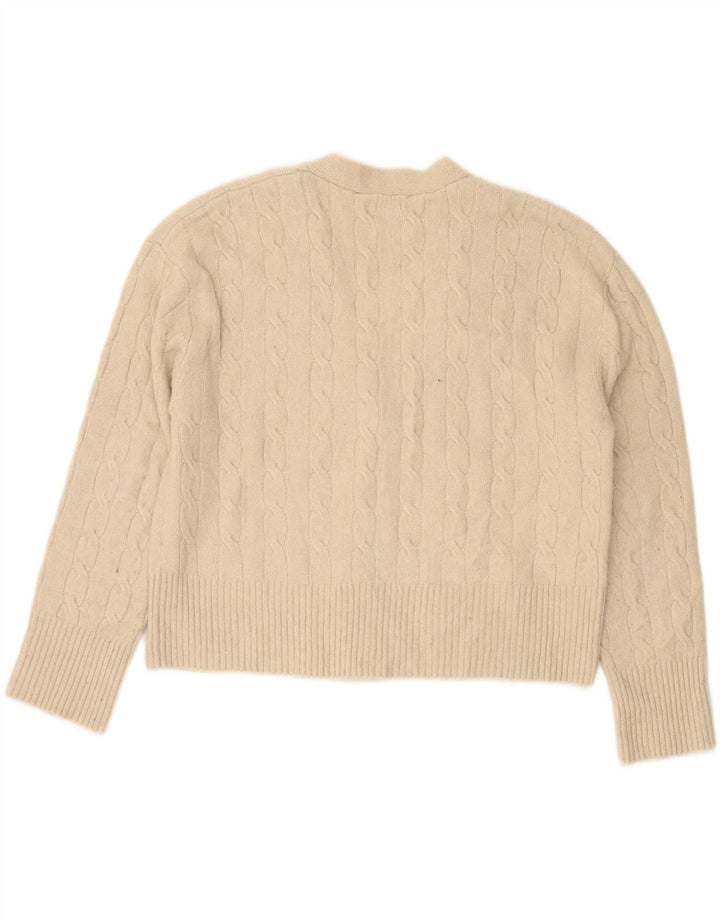 ZARA Womens Oversized Cardigan Sweater UK 14 Medium Beige Vintage Zara and Second-Hand Zara from Messina Hembry 