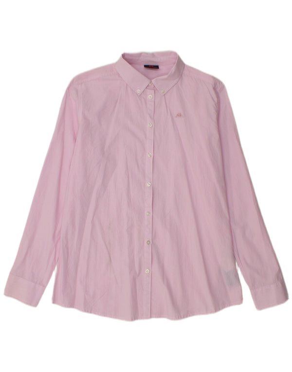 Camisa Kappa para mujer UK 46 Algodón a cuadros rosa grande