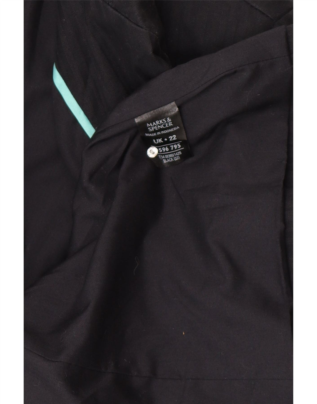 Marks & Spencer Chaqueta tipo blazer de 2 botones para hombre UK 22 3XL Algodón negro