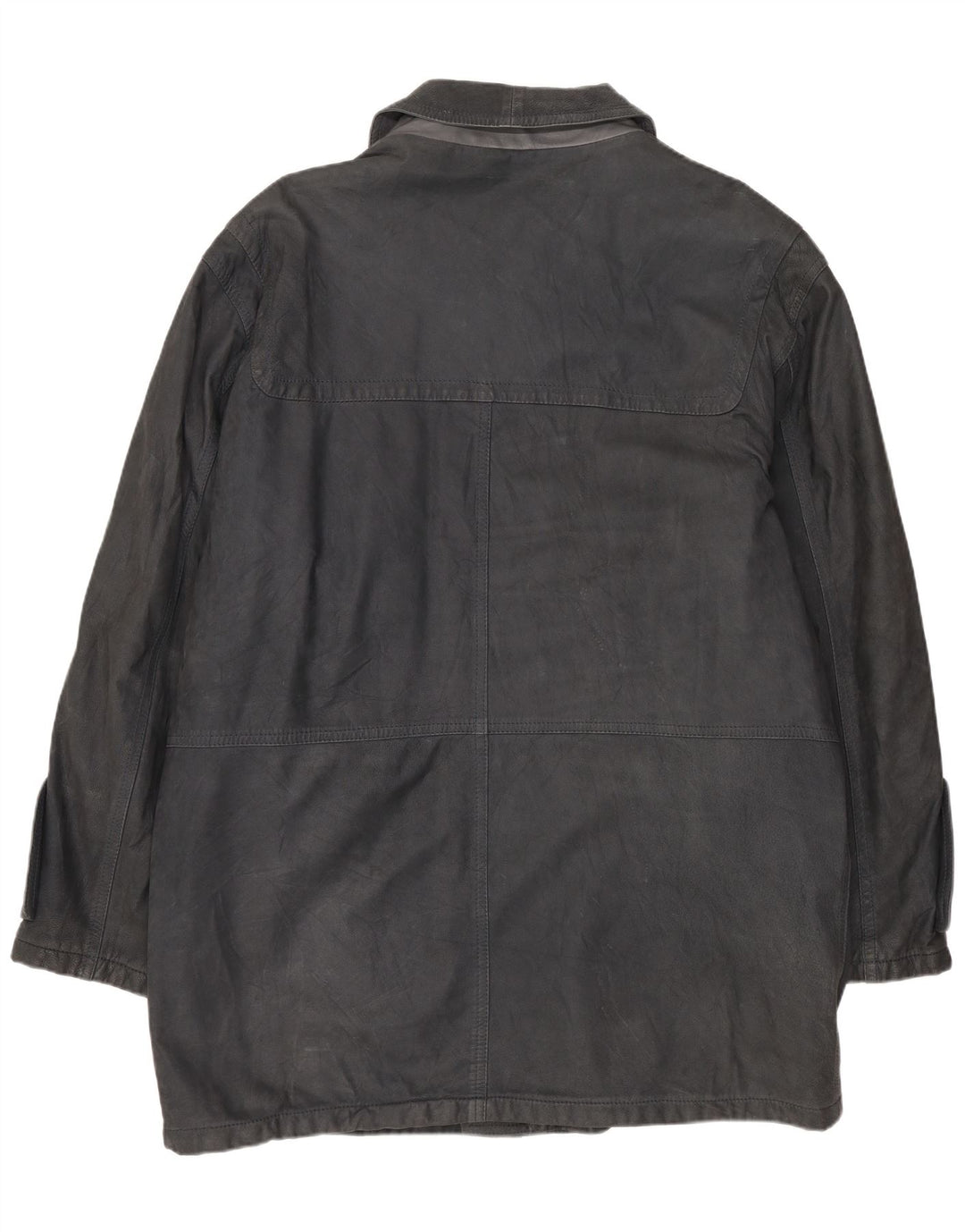Blue Duck Abrigo de cuero para hombre IT 50 Large Azul marino