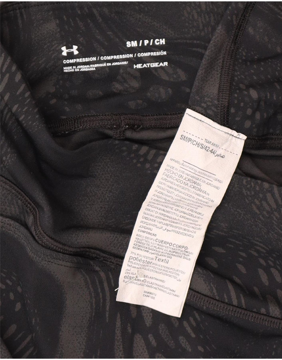 Under Armour Leggings capri de compresión para mujer UK 10 Small Black Geométrico