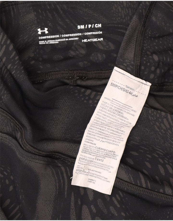 Under Armour Leggings capri de compresión para mujer UK 10 Small Black Geométrico