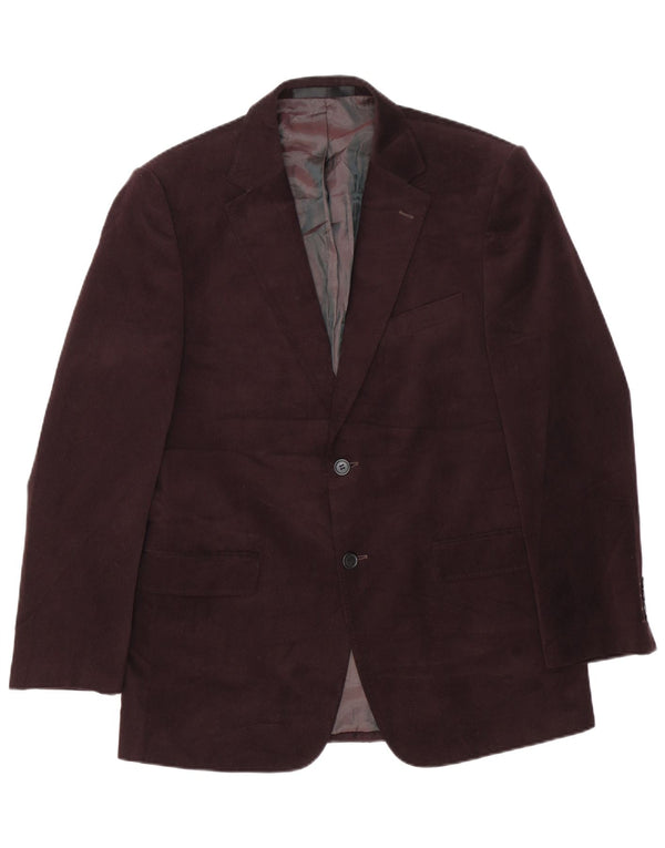 Marks & Spencer Chaqueta tipo blazer de 2 botones para hombre UK 40 Poliéster granate mediano