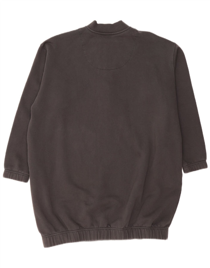 ADIDAS Vestido tipo sudadera con cuello y cremallera extragrande para mujer UK 24/26 2XL Gris