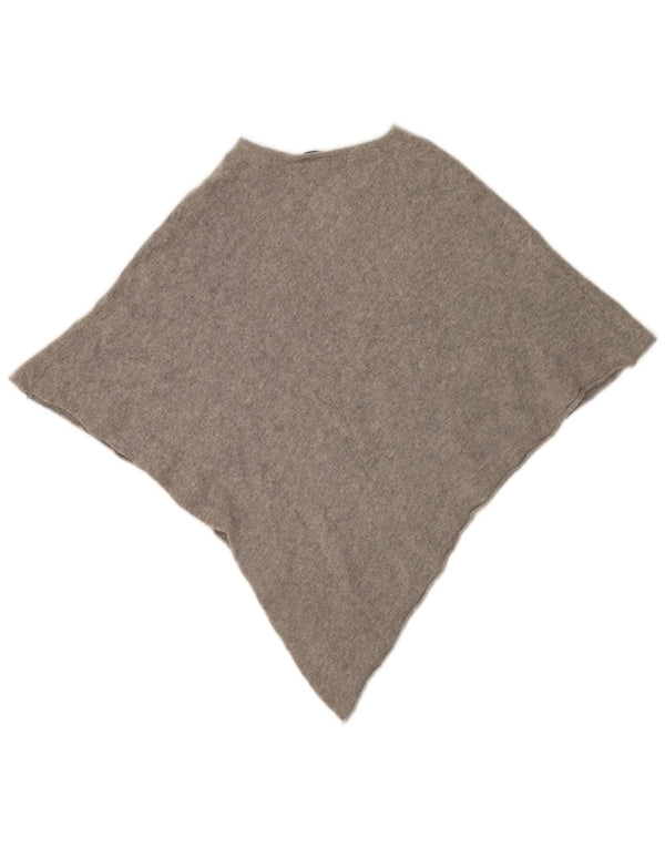 Jigsaw Womens Poncho Jumper UK 16 Large Grey Virgin Wool