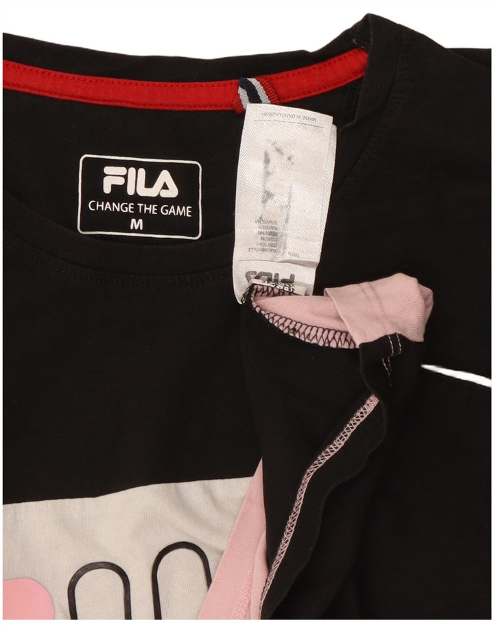 FILA Camiseta gráfica para mujer Top UK 12 Medium Multicolor Colorblock