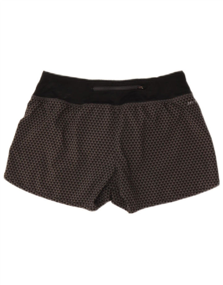 Nike - Pantalones cortos deportivos para mujer, talla 40, poliéster geométrico gris pequeño