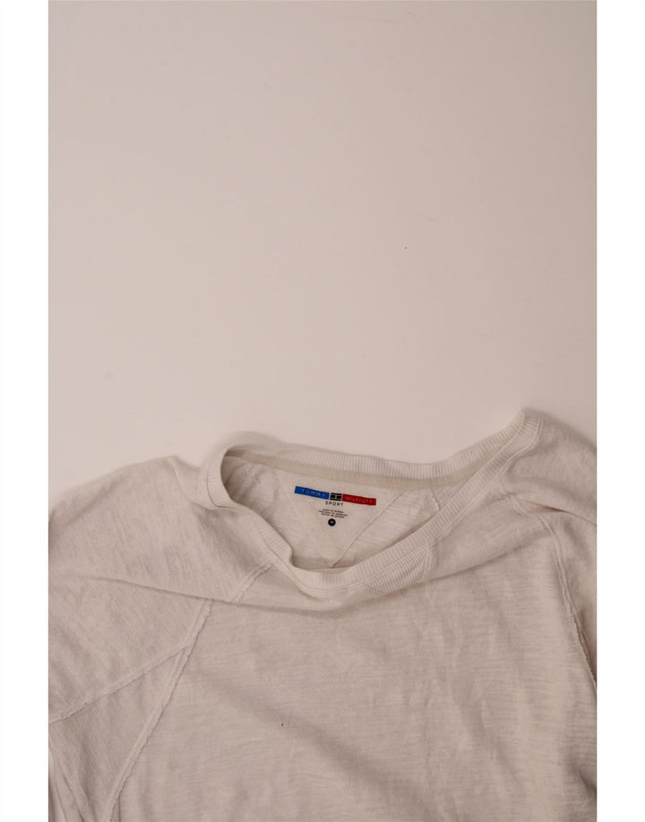 TOMMY HILFIGER Womens Top Long Sleeve UK 14 Medium Off White Vintage Tommy Hilfiger and Second-Hand Tommy Hilfiger from Messina Hembry 