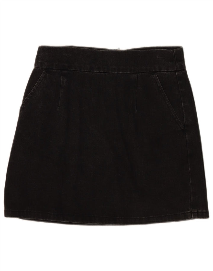 Topshop Minifalda Vaquera W28 Mediana De Algodón Negro Mujer