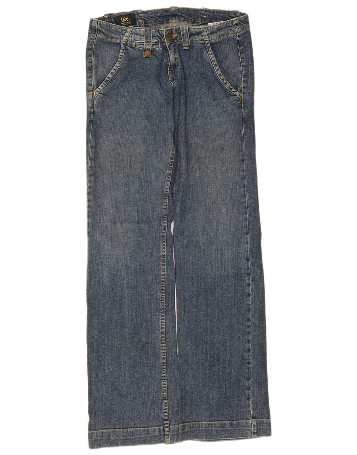 Vaqueros Lee De Pierna Ancha Para Mujer W28 L30 Algodón Azul