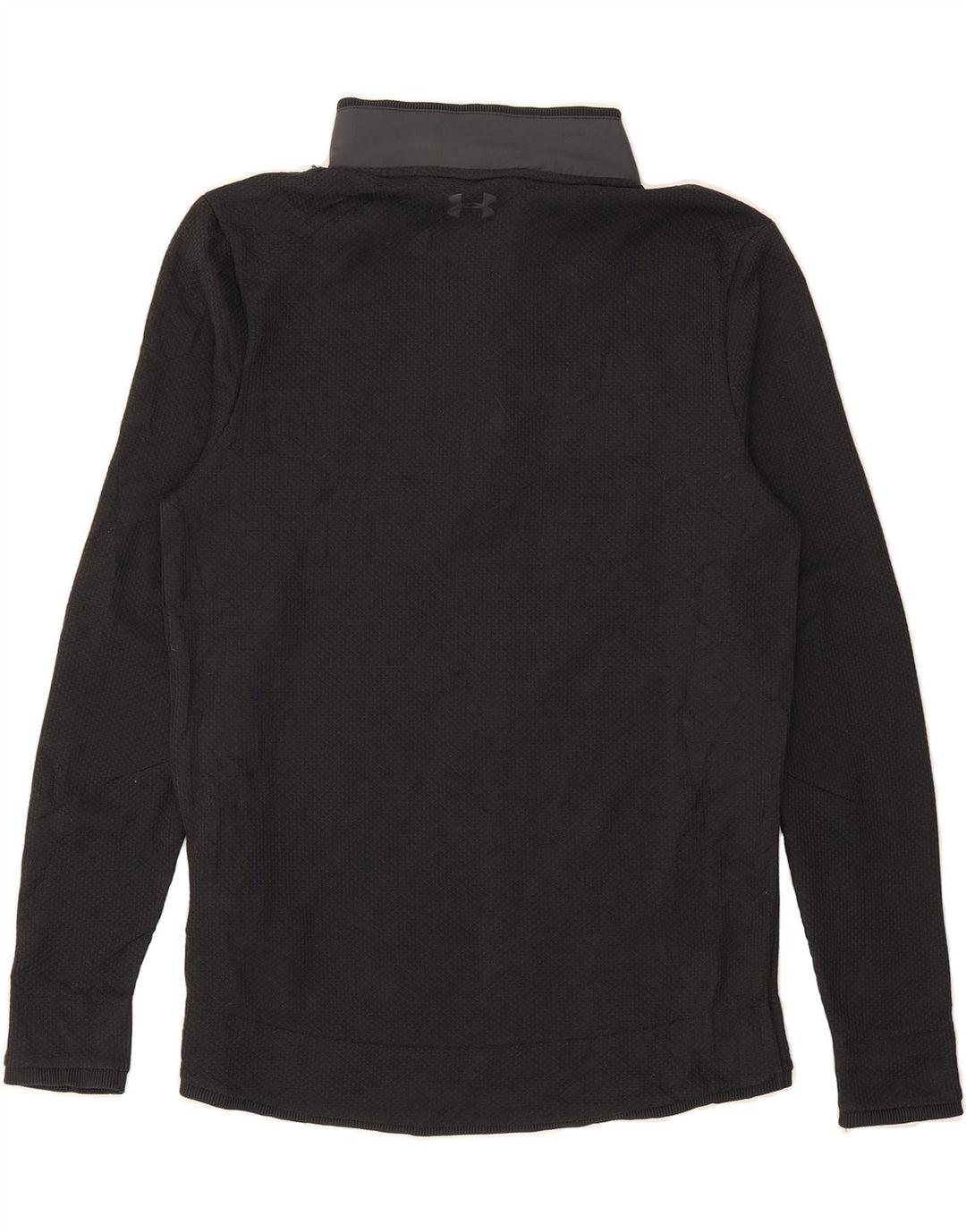 UNDER ARMOUR Mens Cold Gear Button Neck Sweatshirt Jumper Small Black Vintage Under Armour and Second-Hand Under Armour from Messina Hembry 