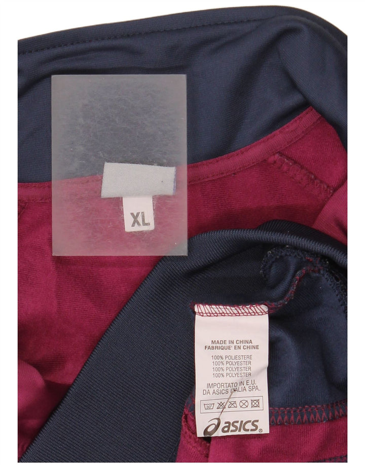 Asics - Chaqueta de chándal para mujer, talla 40, XL, color burdeos, poliéster