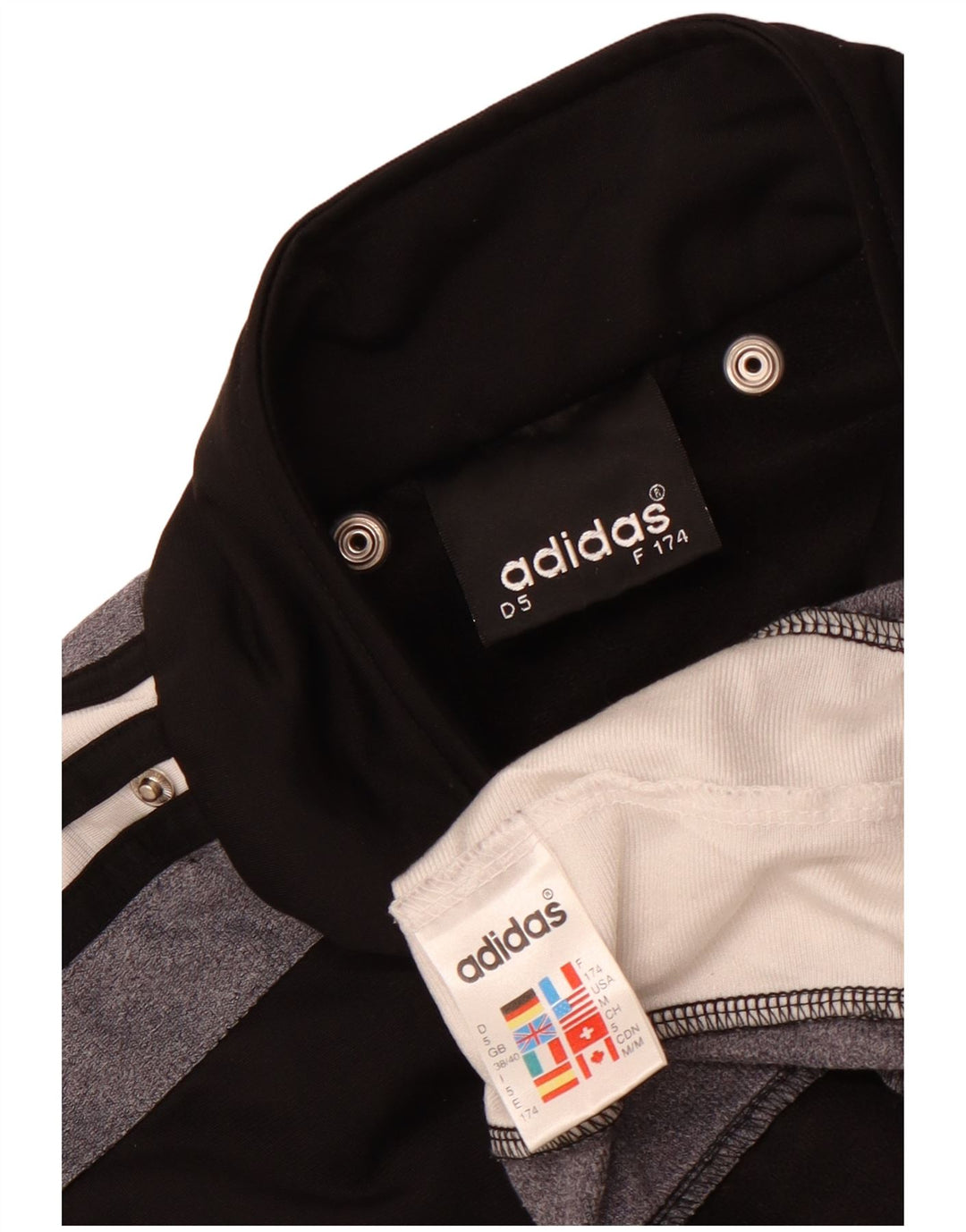 Adidas Mens Graphic Chándal Top Chaqueta UK 38/40 Mediano Negro Poliéster