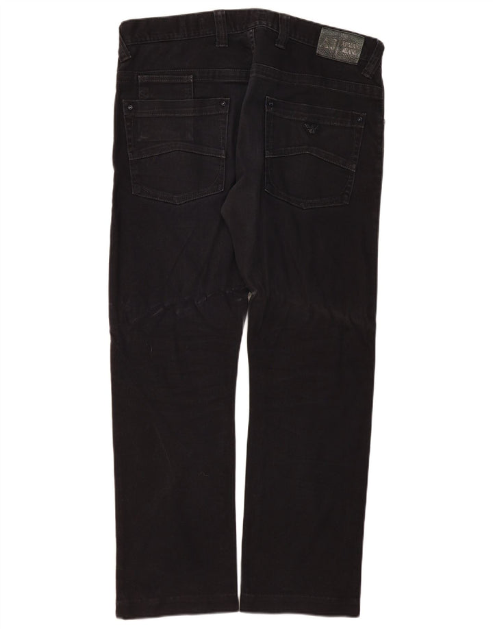 Armani Mens J08 Slim Jeans W36 L30 Algodón Negro