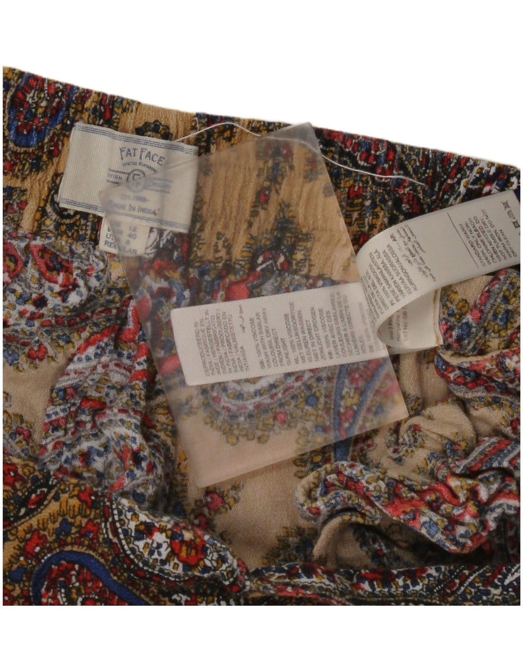 FAT FACE Pantalones de cintura alta para mujer UK 12 Medium W30 L27 Multicolor