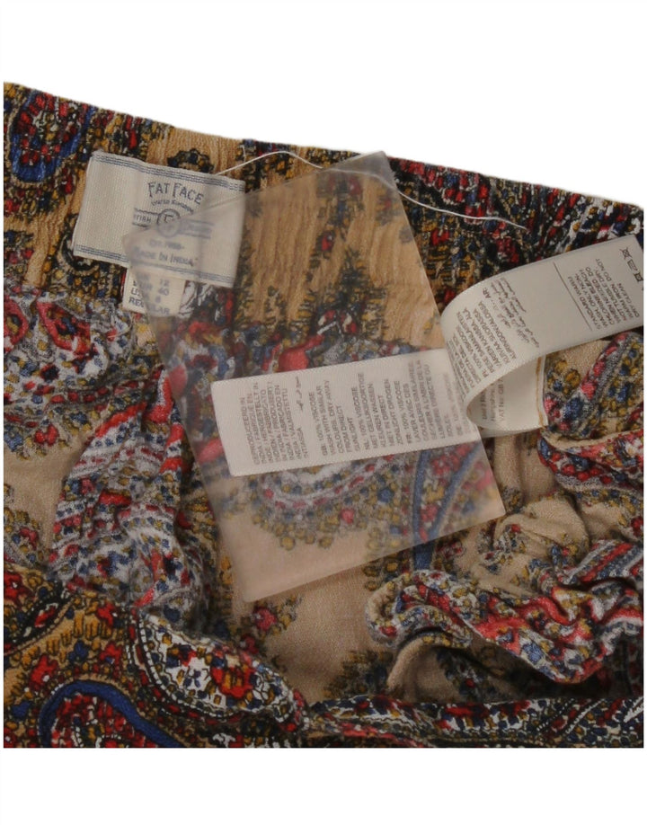 FAT FACE Pantalones de cintura alta para mujer UK 12 Medium W30 L27 Multicolor