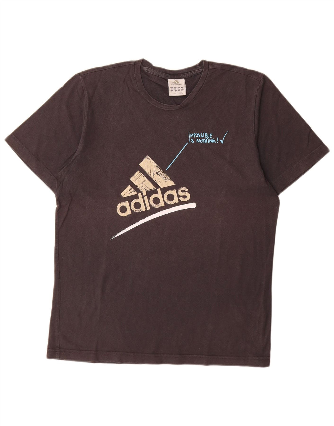 ADIDAS Camiseta gráfica para hombre Top Mediano Algodón negro