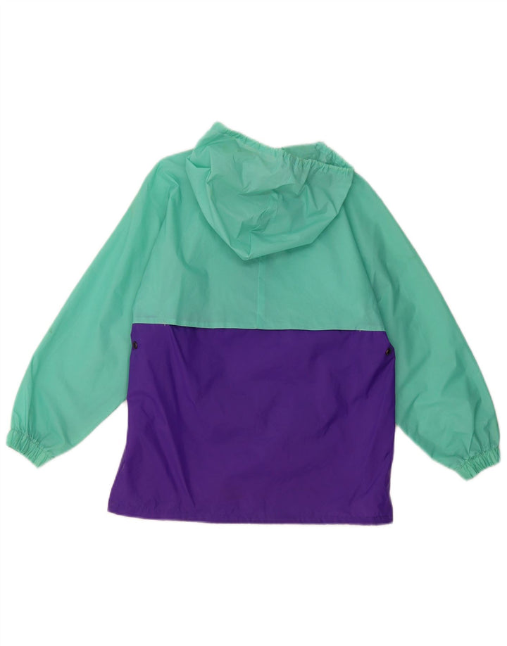 K-WAY Chaqueta impermeable con capucha para niña 8-9 años Verde Colorblock