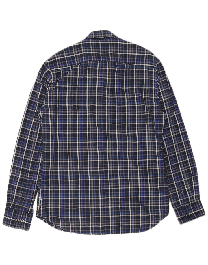 Camisa de hombre French Connection de algodón a cuadros azul marino mediano