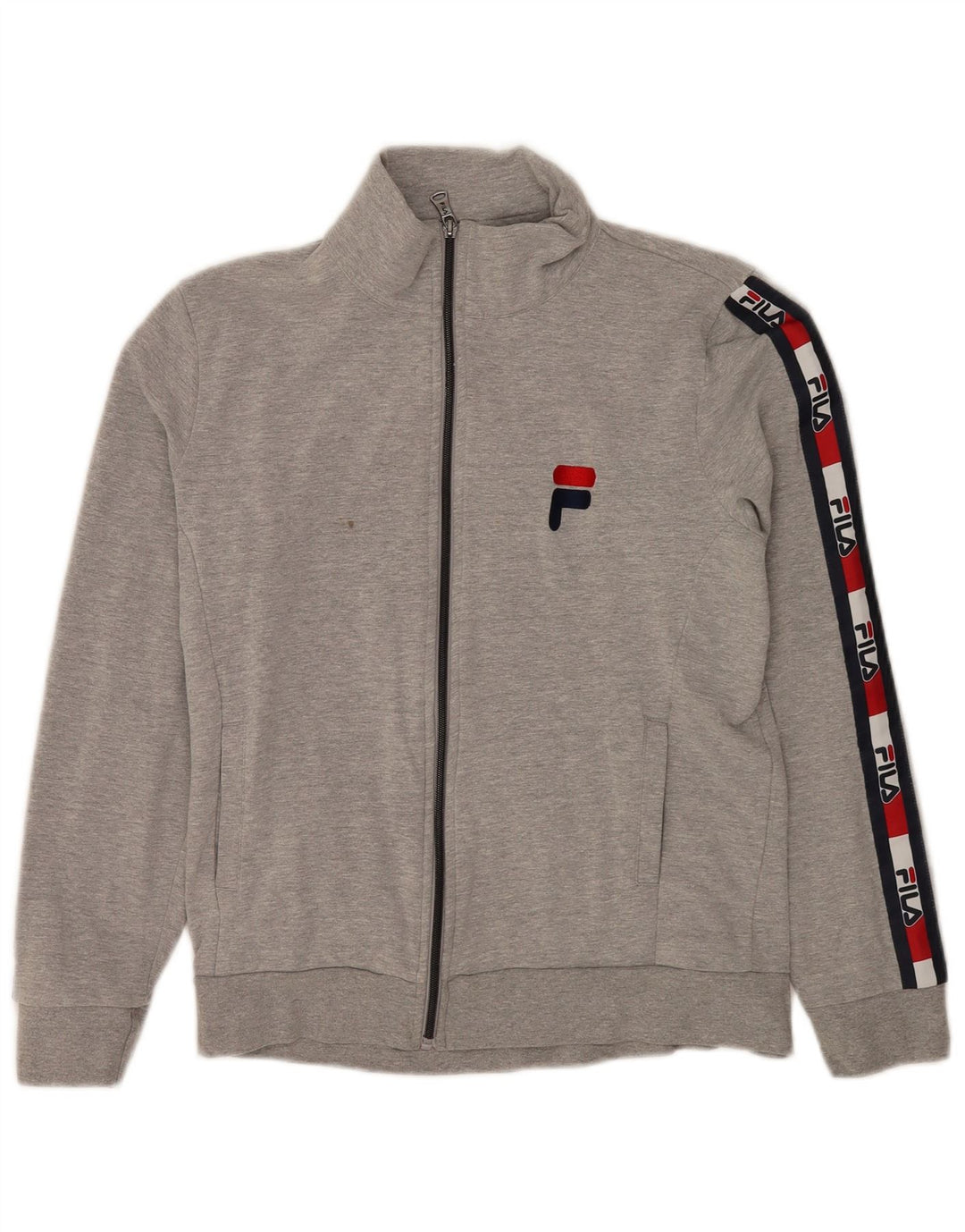 Fila Chaqueta superior de chándal con gráfico para mujer, UK 40, color gris medio