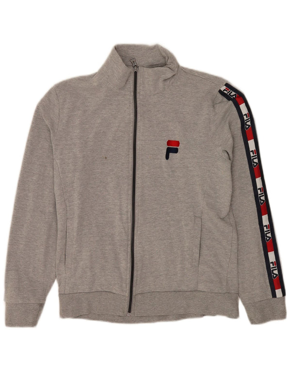 Fila Chaqueta superior de chándal con gráfico para mujer, UK 40, color gris medio