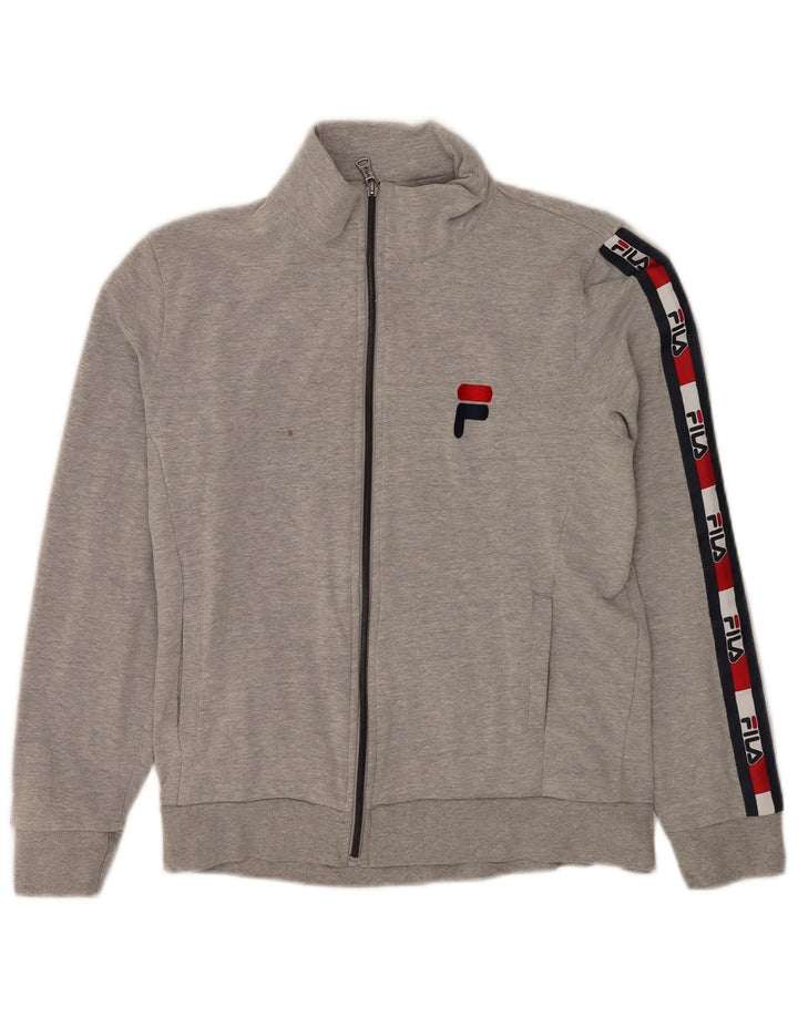 Fila Chaqueta superior de chándal con gráfico para mujer, UK 40, color gris medio