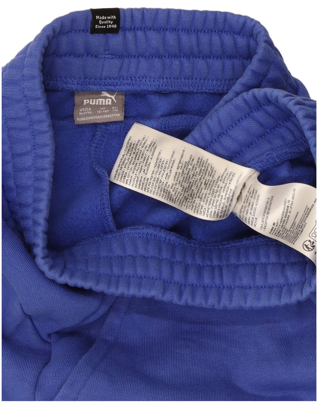 Puma Pantalón Corto Deportivo Niño 15-16 Años Azul Algodón