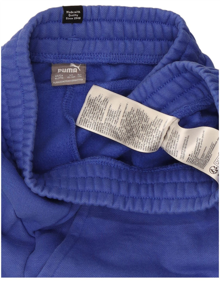 Puma Pantalón Corto Deportivo Niño 15-16 Años Azul Algodón