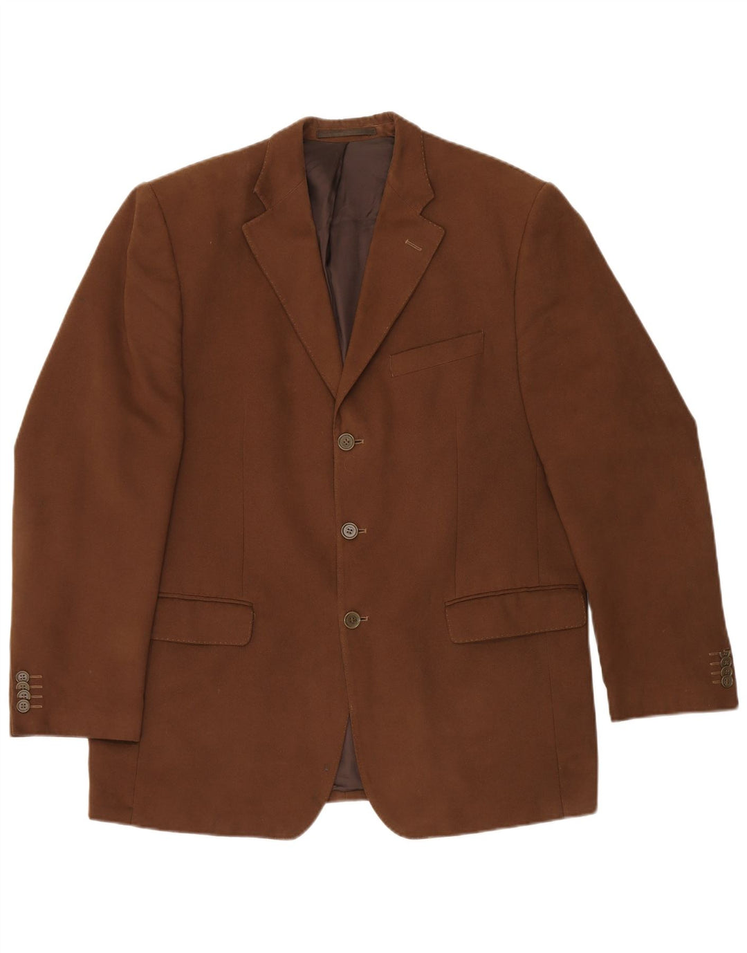 ROBBIE Chaqueta tipo blazer de 3 botones para hombre UK 42 XL Marrón Poliéster