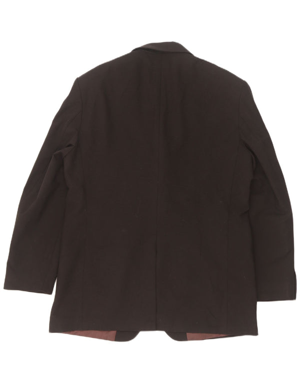 Marks & Spencer Chaqueta tipo blazer de 3 botones para hombre UK 42 Grande Poliéster negro