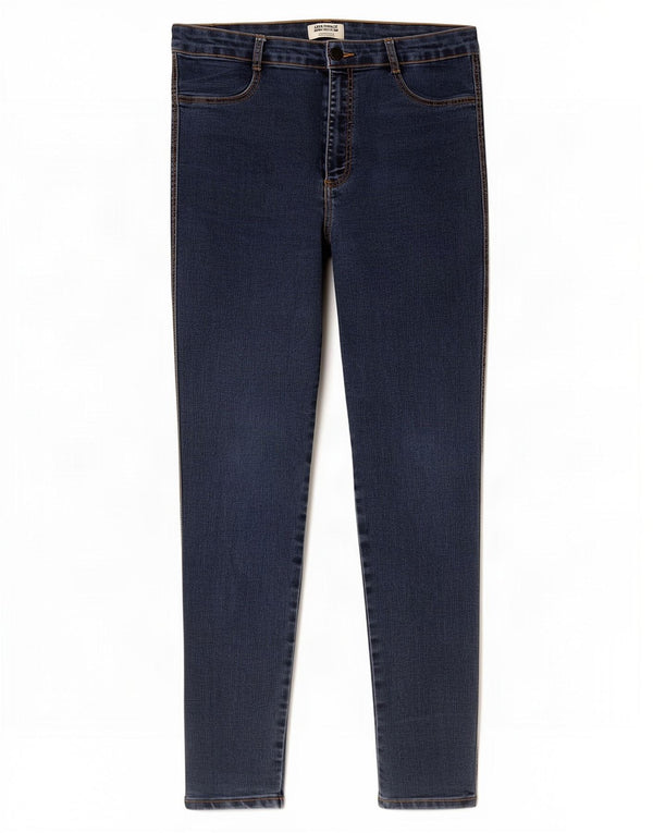 Zara Mujer Trafaluc Vaqueros Pitillo De Cintura Alta EU 42 Large W32 L28 Azul