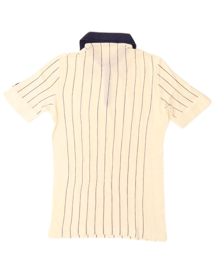 Fila Polo De Rugby Para Hombre IT 46 Small Blanco Rayas Algodón