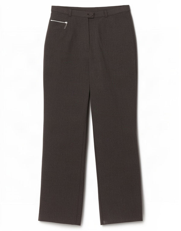 Marks & Spencer Pantalones de traje rectos para mujer UK 10 Small W28 L28 Gris