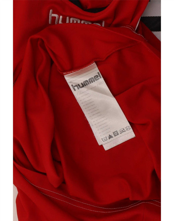 Hummel Hombre Camiseta Gráfica Top Small Rojo Colorblock Poliéster