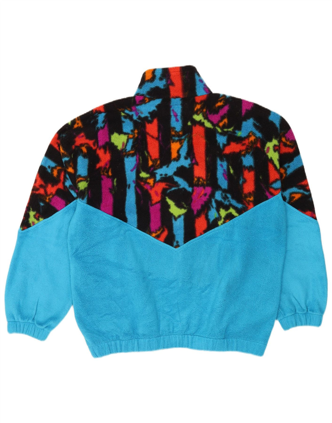 Malden Chaqueta polar para hombre Reino Unido 40 Grande Azul Geométrico Poliéster Retro