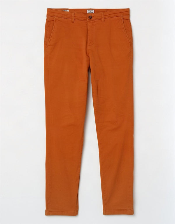 Jack & Jones Mens Marco Slim Chino Pantalones W33 L32 Naranja
