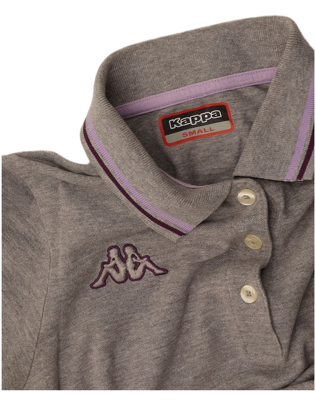 KAPPA Polo para mujer UK 10 Small Gris